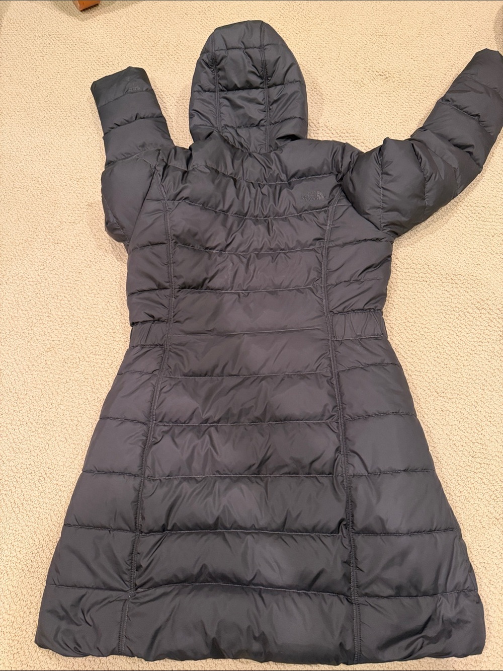 The North Face Black Puffer Coat with Pink Hood Lining 550 - Picture 6 of 9